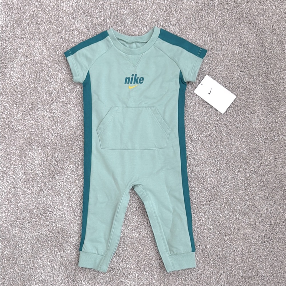 NWT Nike Teal Unisex One Piece Outfit - Size 12M